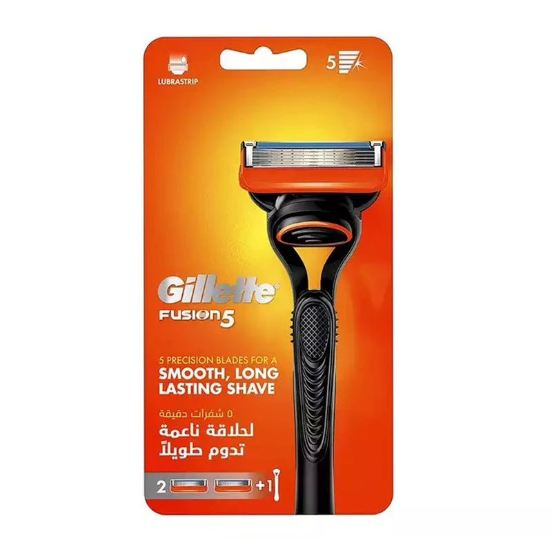 دسته تیغ اصلاح خودتراش ژیلت فیوژن ۵ دارای ۲یدک Gillette Fusion5